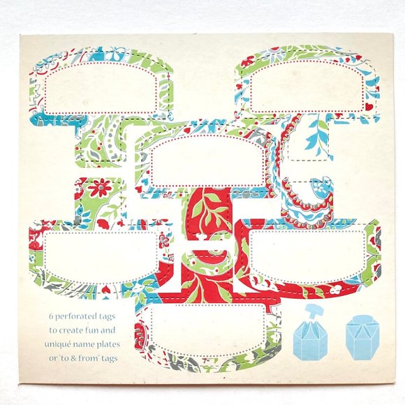 VTG Paisley Hexagonal Pinwheel Top Treat/Candy Boxes w/Name Tag (3 boxes x 4ct ) - Picture 12 of 15